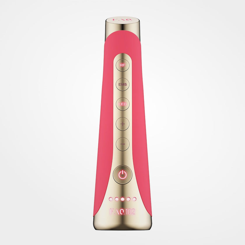 FOREO FAQ™102 RF Radio Frequency EMS & LED Device Pink Ruby