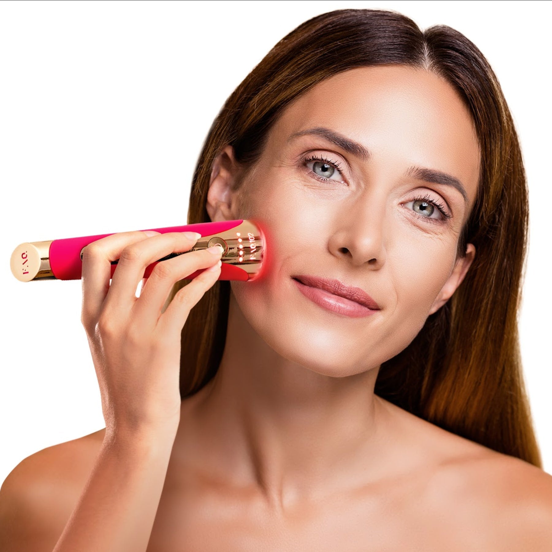 FOREO FAQ™102 RF Radio Frequency EMS & LED Device Pink Ruby