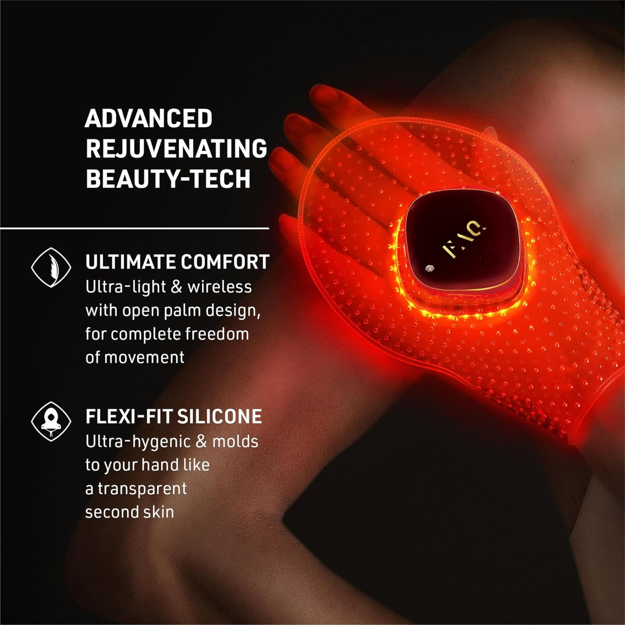 FOREO FAQ 221 Silicone Anti-Aging LED + Near-Infrared Hand Mask