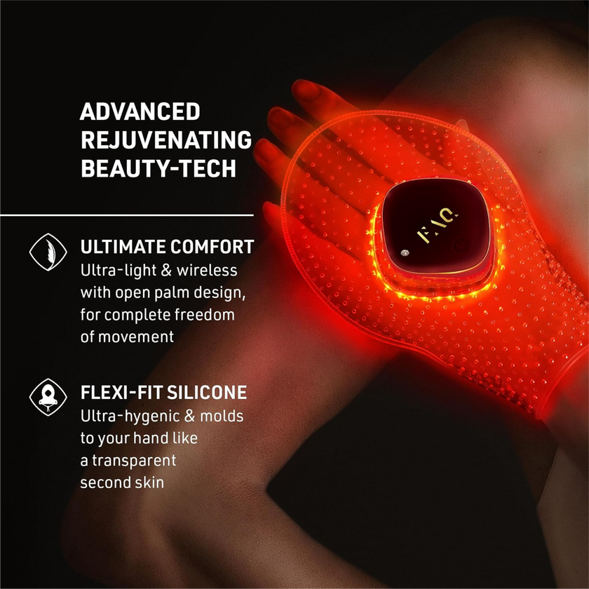 FOREO FAQ 221 Silicone Anti-Aging LED + Near-Infrared Hand Mask