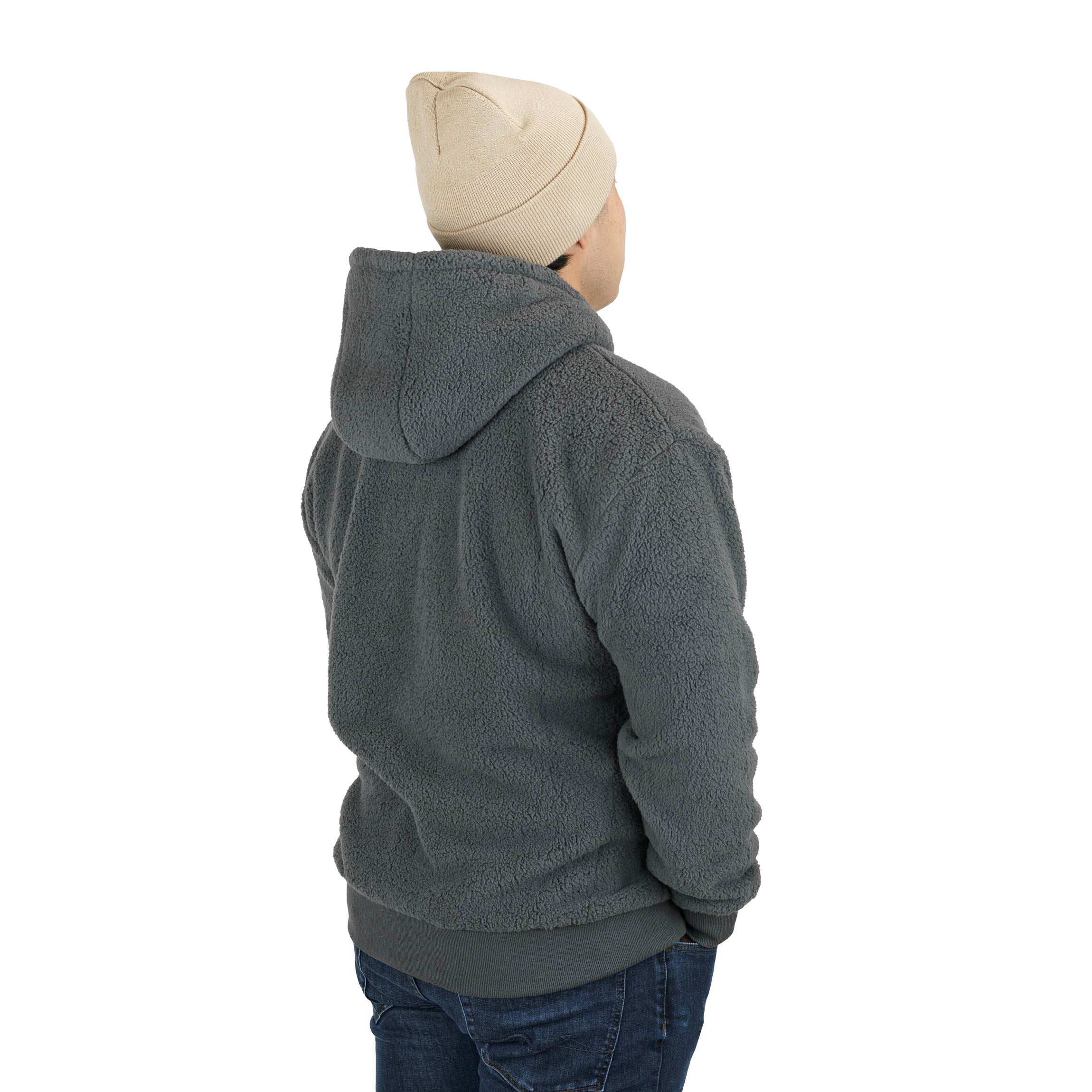 Pull en sherpa FA, gris.