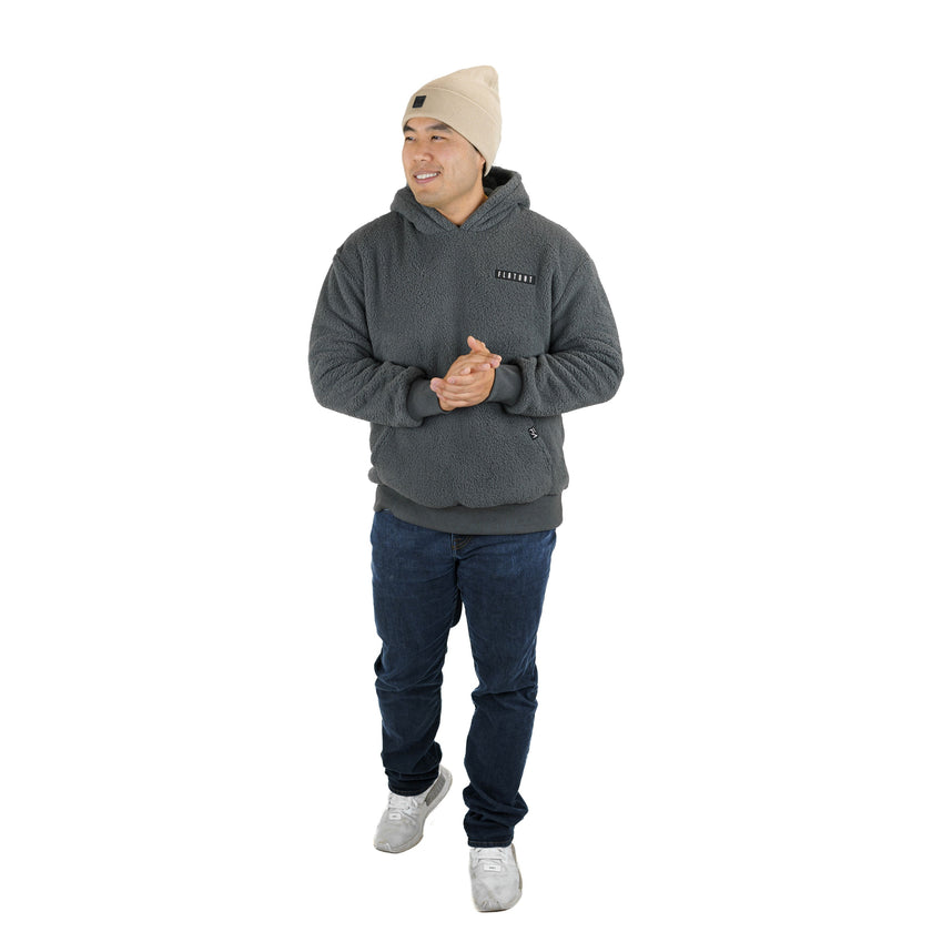Pull en sherpa FA, gris.