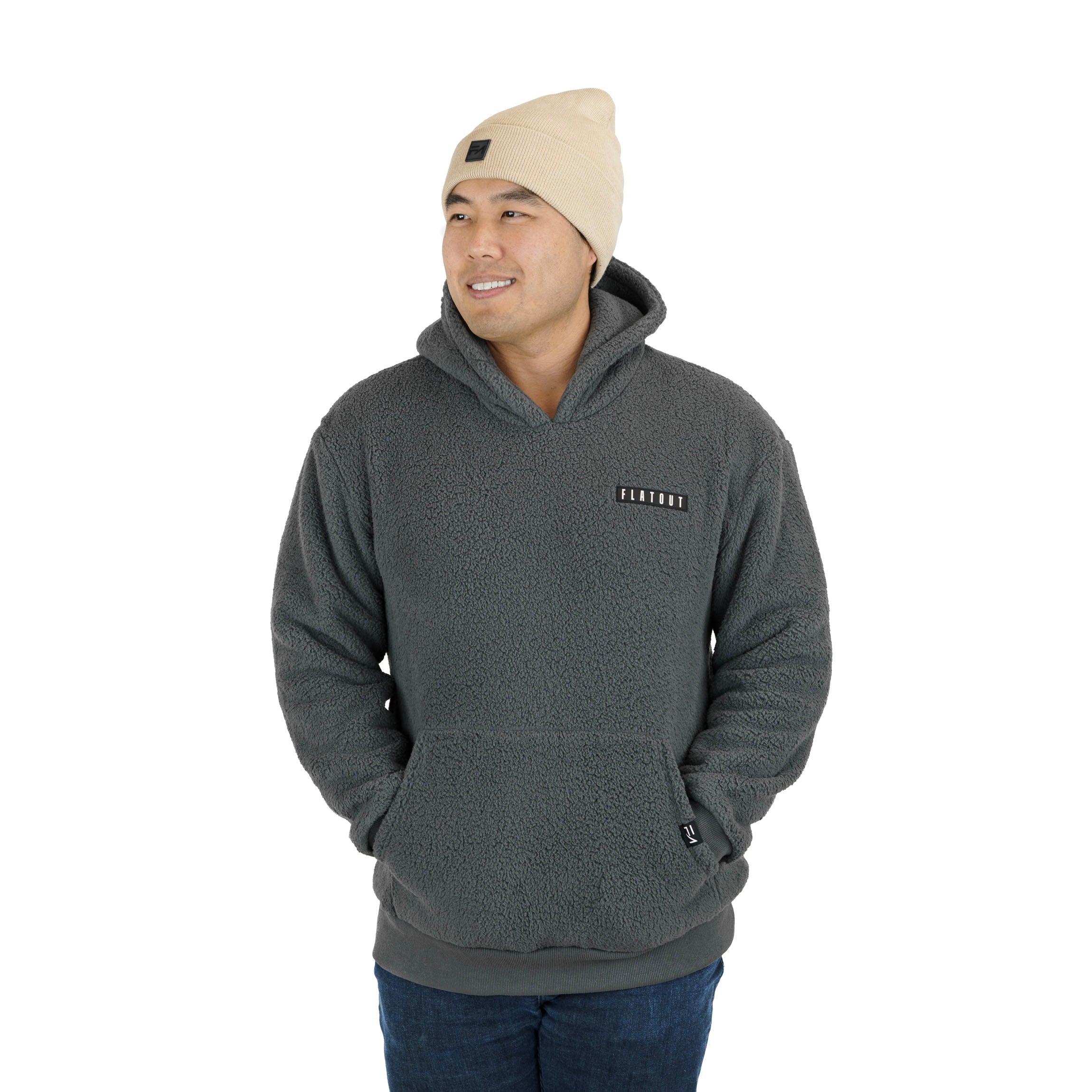 Pull en sherpa FA, gris.