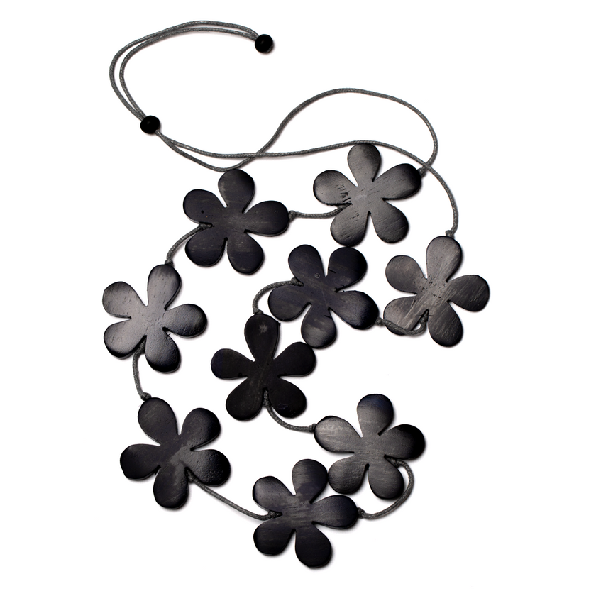 Wooden Flower Necklace