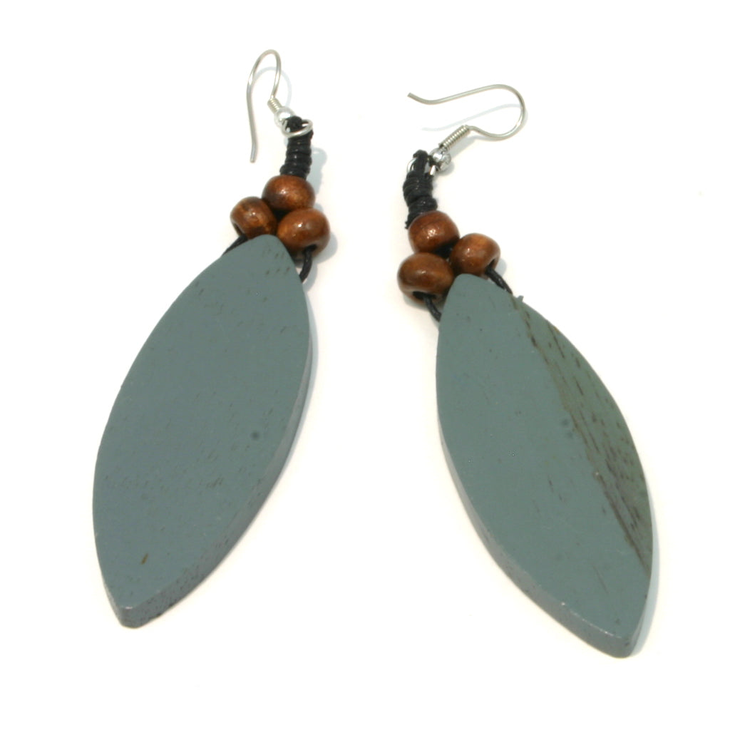 Wooden Petal Earrings
