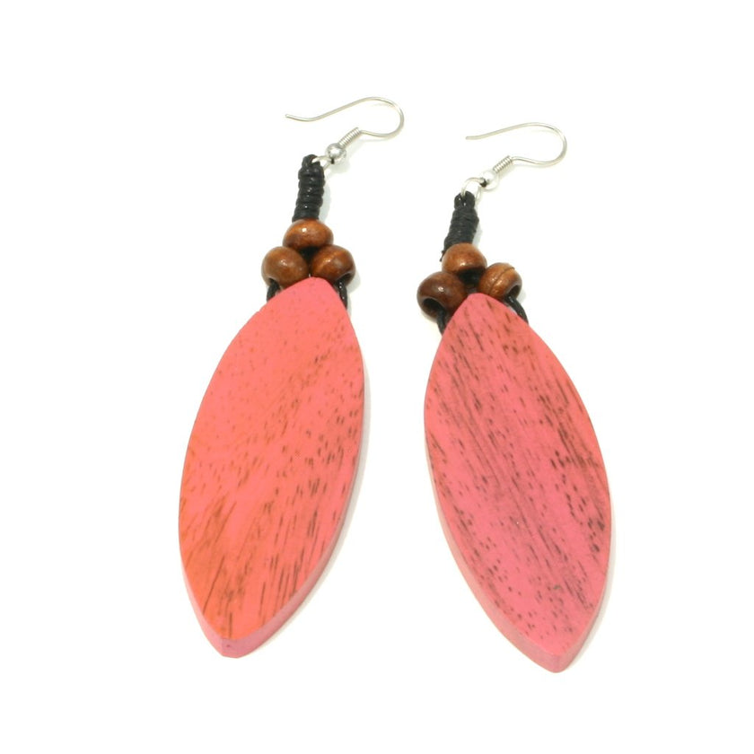 Wooden Petal Earrings