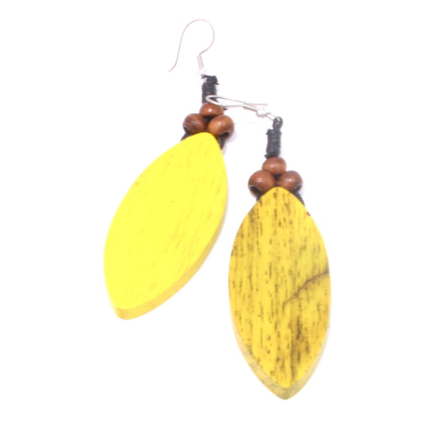 Wooden Petal Earrings
