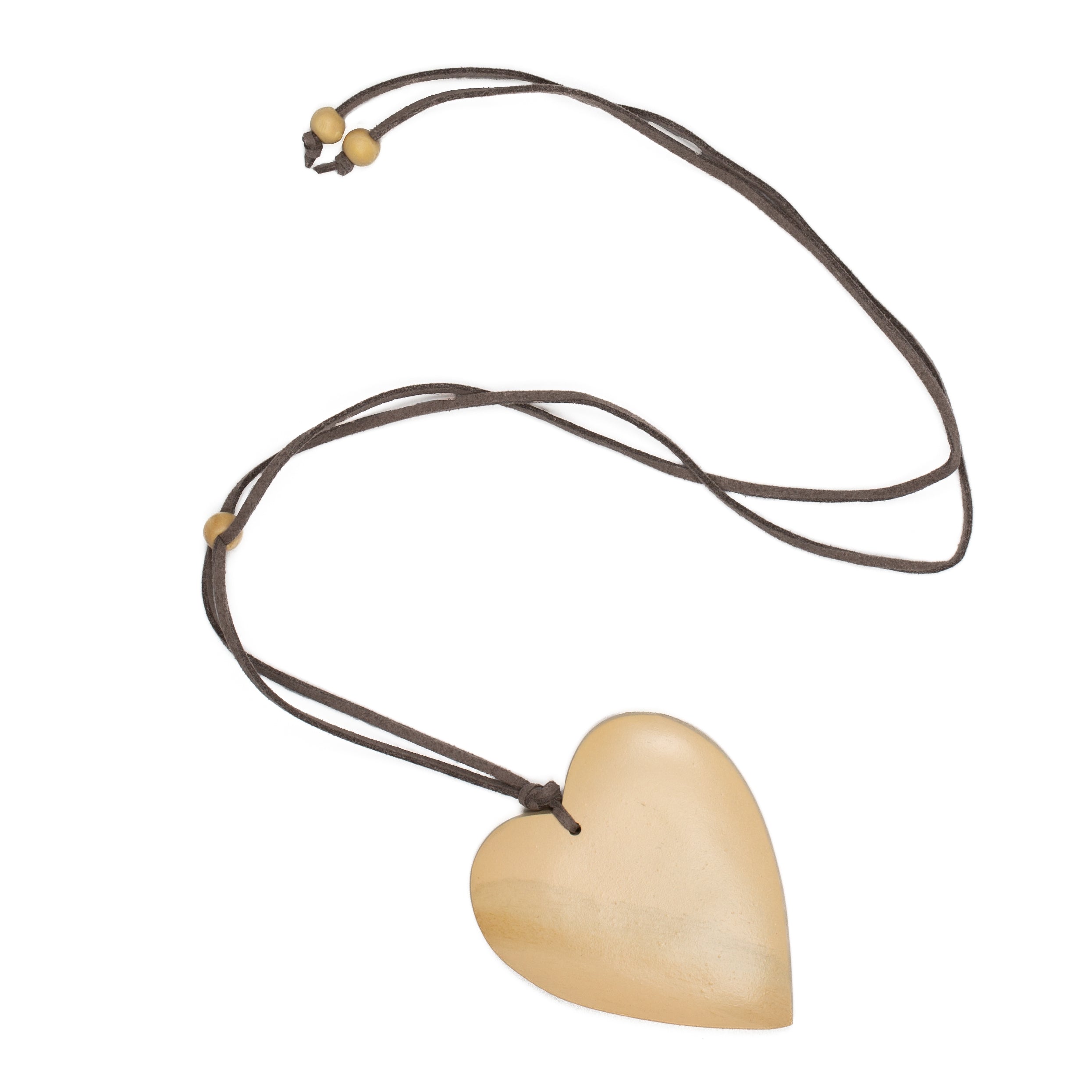 Tinted Wood Heart Necklace