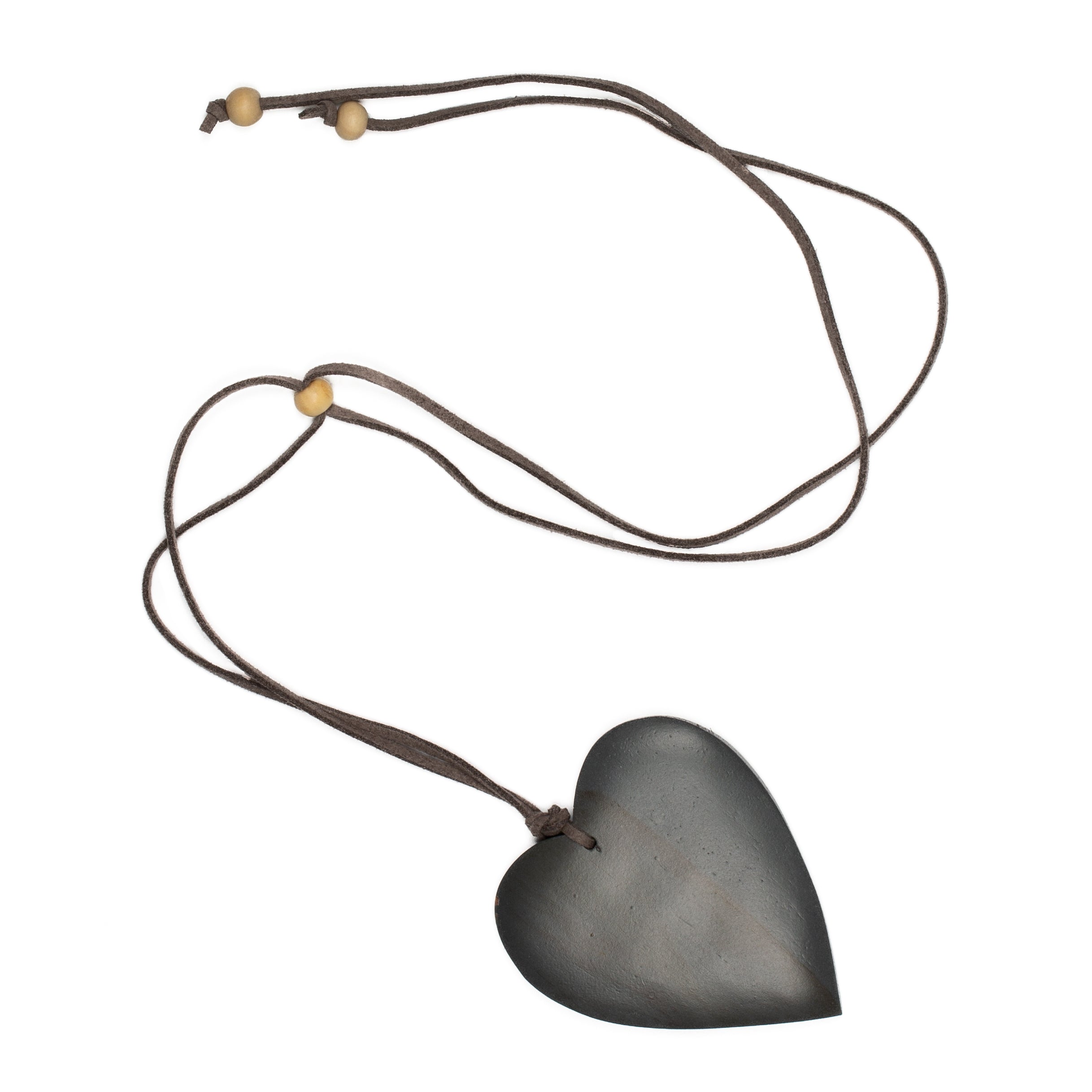 Tinted Wood Heart Necklace