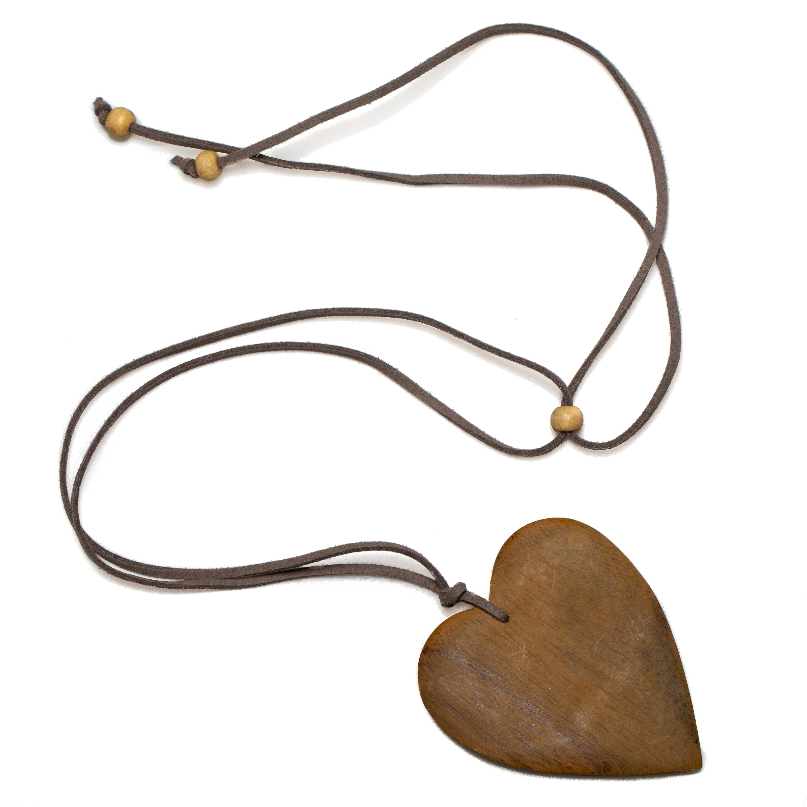 Tinted Wood Heart Necklace