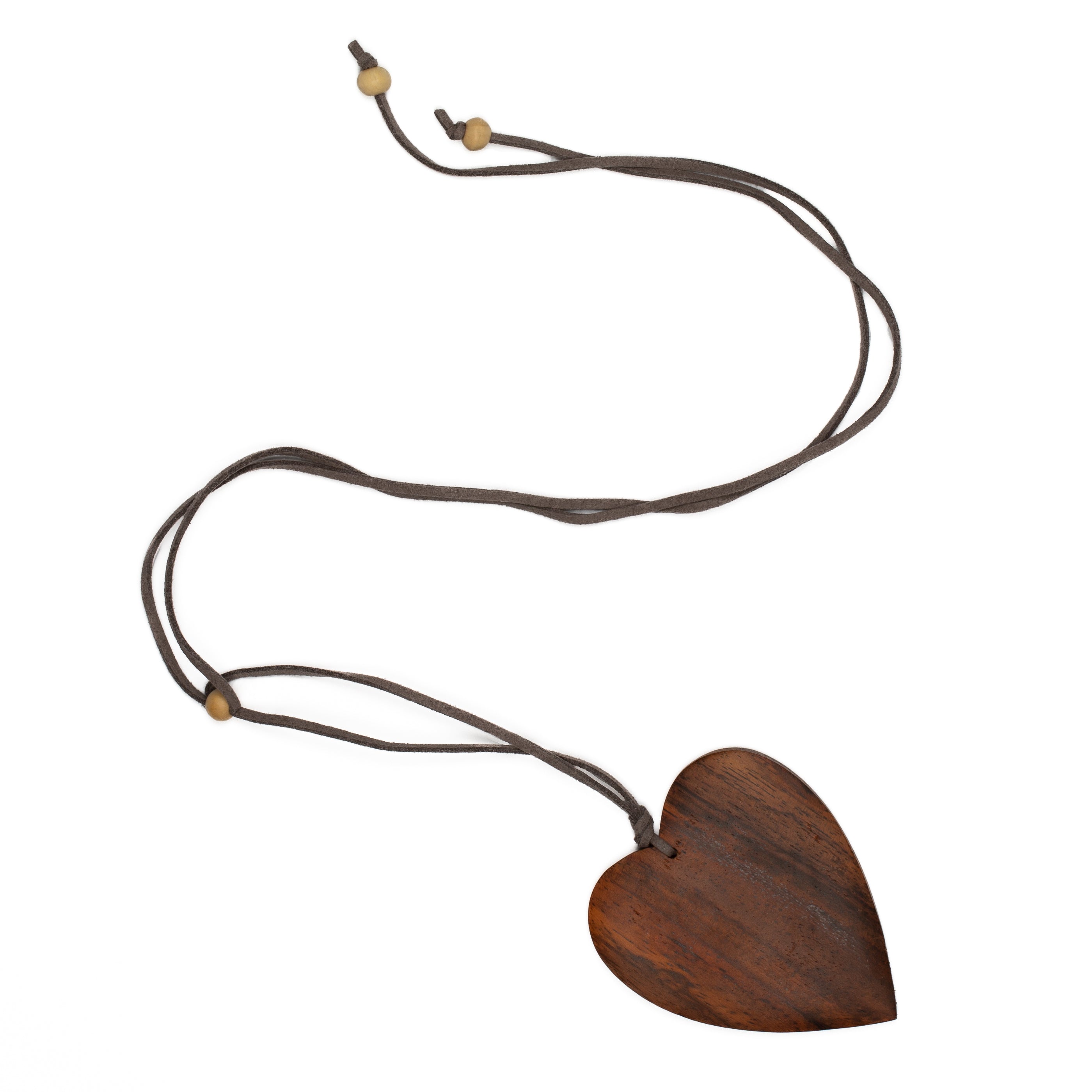 Tinted Wood Heart Necklace