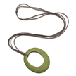 Simple Oval Pendant On Suede