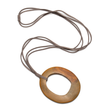 Simple Oval Pendant On Suede