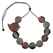 Fat Bird On Wooden Disc Necklace