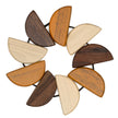 Tinted Wood Half Moon Bracelet