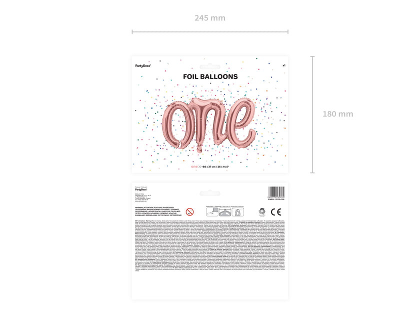 Rose Gold One Balloon