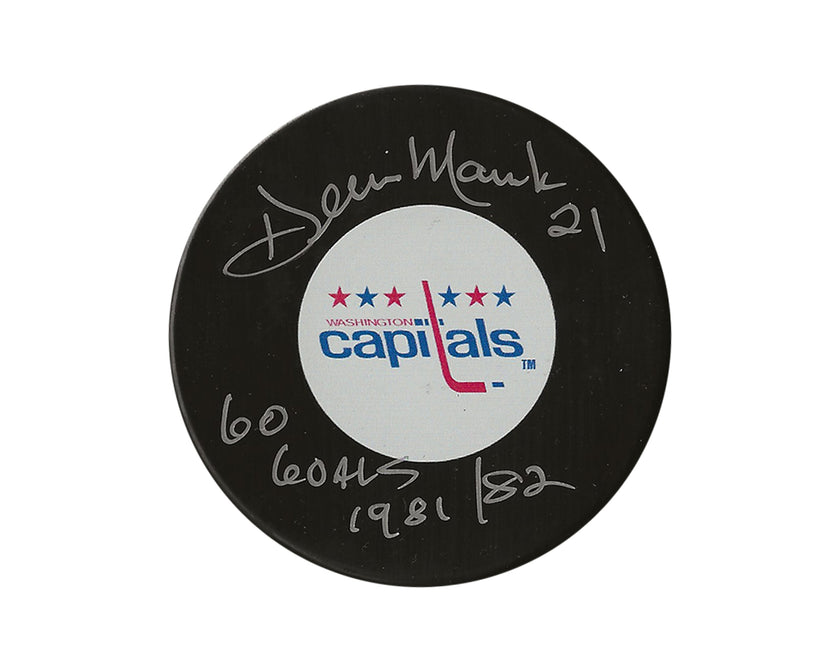 Dennis Maruk Autographed Washington Capitals Vintage Autograph Model Puck Inscribed 