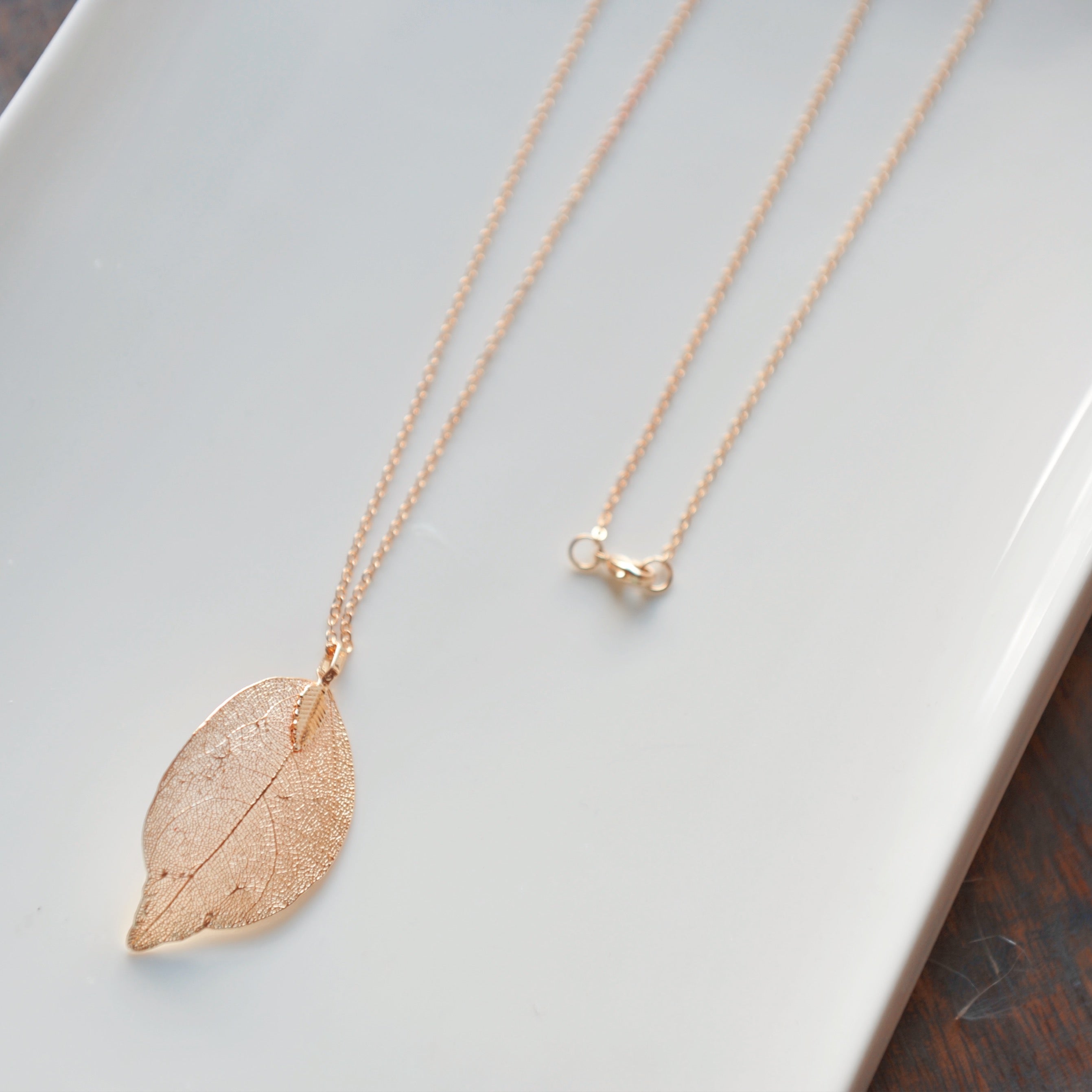 Real leaf necklace