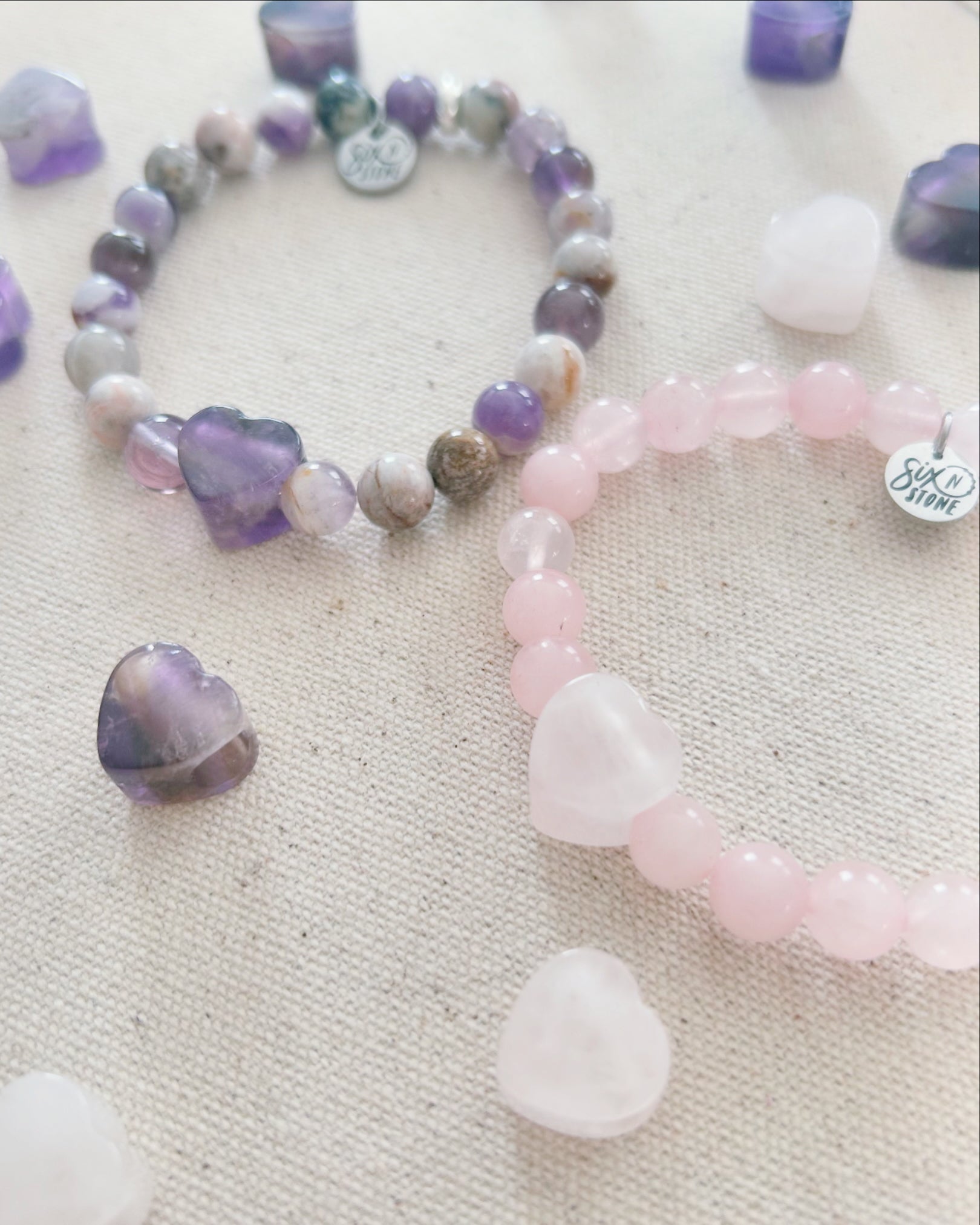 Rose Quartz Heart Bracelet