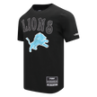 NFL DETROIT LIONS REBEL ATHLETICS STACKED LOGO MEN'S SJ TEE FDL1411039-BLK
