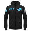 NFL DETROIT LIONS CLASSIC WIND SUIT MEN'S WOVEN FULL ZIP PULLOVER HOODIE FDL5410693-BLK