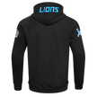 NFL DETROIT LIONS CLASSIC WIND SUIT MEN'S WOVEN FULL ZIP PULLOVER HOODIE FDL5410693-BLK