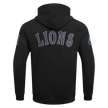 NFL DETROIT LIONS REBEL ATHLETICS MEN'S FLEECE PULL OVER HOODIE FDL5411041-BLK