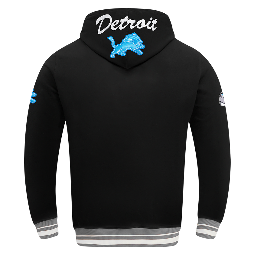 NFL DETROIT LIONS TEAM BADGE MEN'S RIB FLC PO HOODIE FDL5411045-BGY