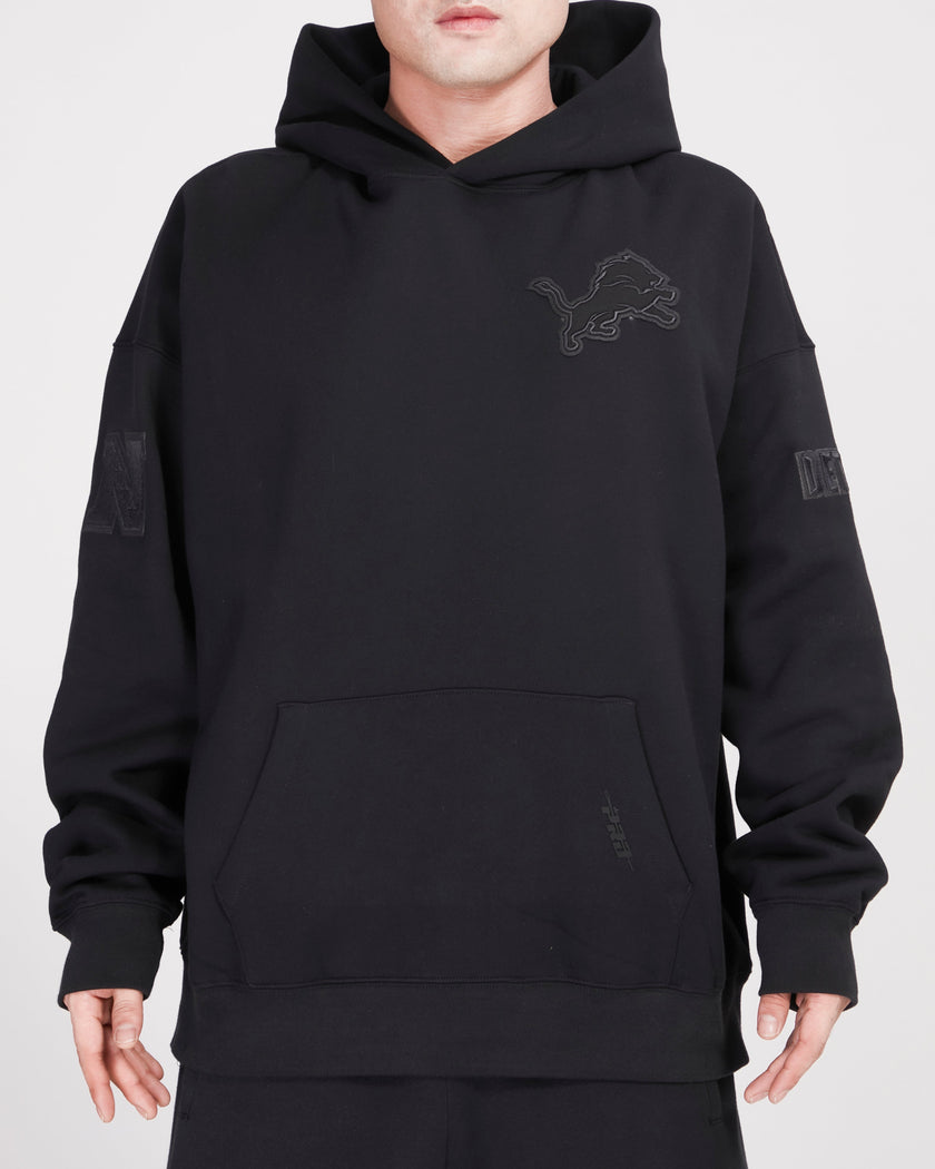 Sweat à capuche homme NFL DETROIT LIONS NEUTRAL DROP SHOULDER FDL545308-BLK
