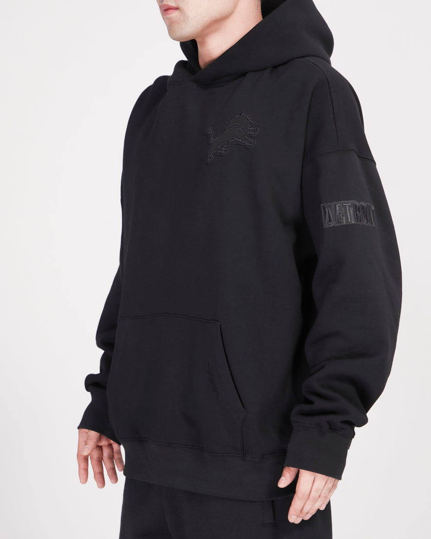 Sweat à capuche homme NFL DETROIT LIONS NEUTRAL DROP SHOULDER FDL545308-BLK