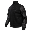NFL DETROIT LIONS TRIPLE BLACK MEN'S MEN'S WOOL VARSITY JACKET FDL6410284-3BK