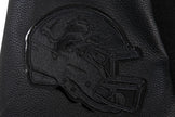 NFL DETROIT LIONS TRIPLE BLACK MEN'S MEN'S WOOL VARSITY JACKET FDL6410284-3BK