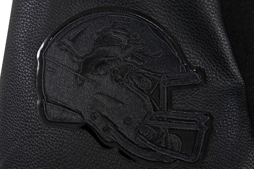 NFL DETROIT LIONS TRIPLE BLACK MEN'S MEN'S WOOL VARSITY JACKET FDL6410284-3BK