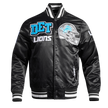 NFL DETROIT LIONS MASHUP MEN'S RIB SATIN JACKET FDL6410476-BLK