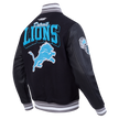 NFL DETROIT LIONS TEAM BADGE MEN'S RIB WOOL VARSITY JACKET FDL6411051-BGY