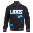 NFL DETROIT LIONS PRO GAME DAY MEN'S DBL KNIT JACKET FDL6411194-BSW