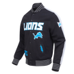 NFL DETROIT LIONS PRO GAME DAY MEN'S DBL KNIT JACKET FDL6411194-BSW