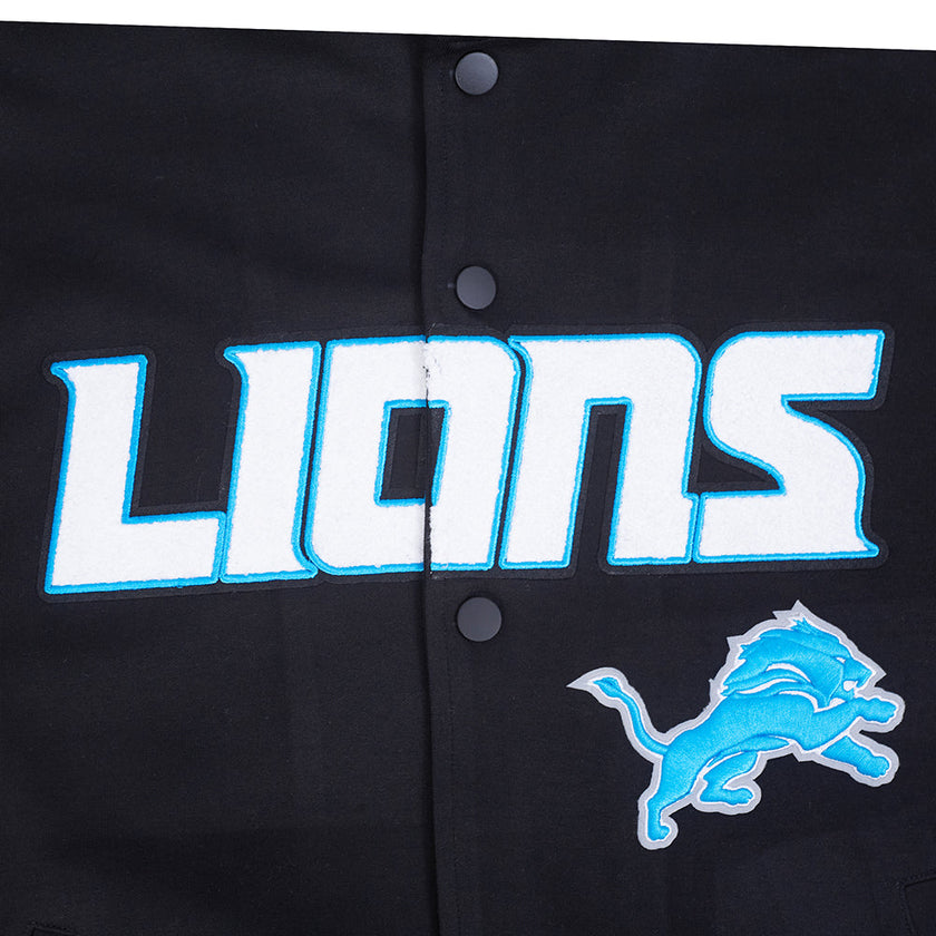 NFL DETROIT LIONS PRO GAME DAY MEN'S DBL KNIT JACKET FDL6411194-BSW