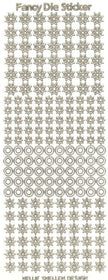 Fancy Die Sticker Transparent Gold