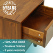 Silvia 2-Drawer Solid Wood Nightstand