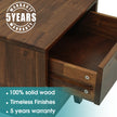 Silvia 2-Drawer Solid Wood Nightstand