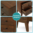 Silvia 2-Drawer Solid Wood Nightstand