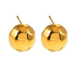 FELTHAM Gold: Contemporary Hammered Look Stud Earrings