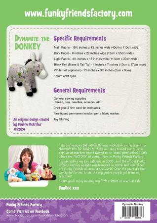 Dynamite the Donkey Pattern by Funky Friends Factory