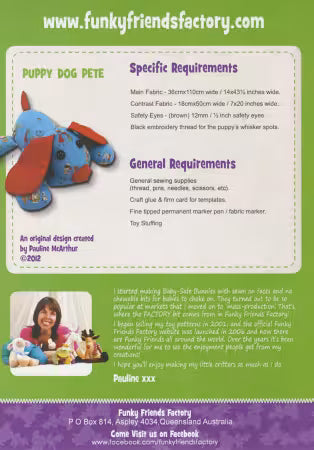 Puppy Dog Pete Pattern by Funky Friends Factory