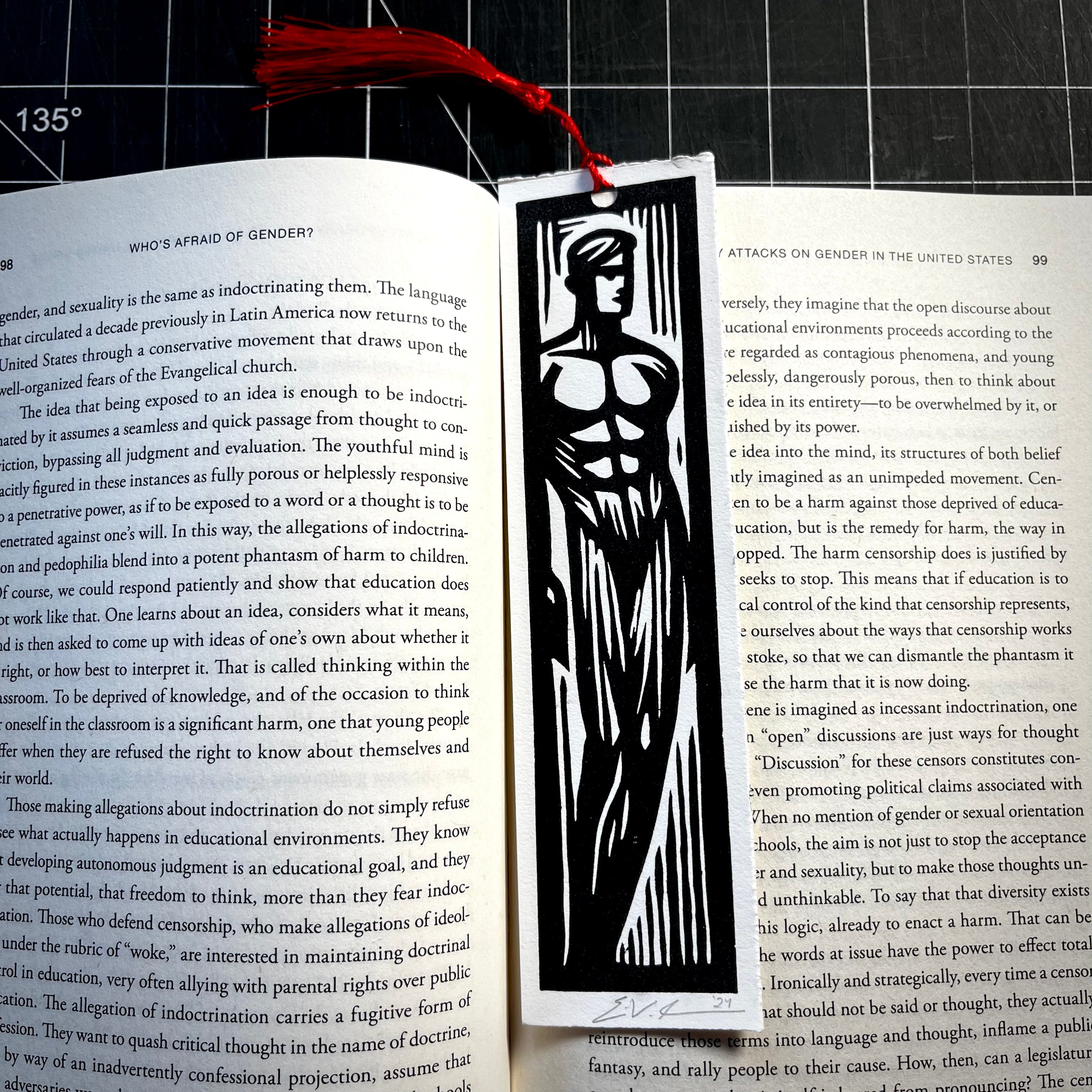 Good Boy Bookmark No. 3 | LINOCUT PRINT