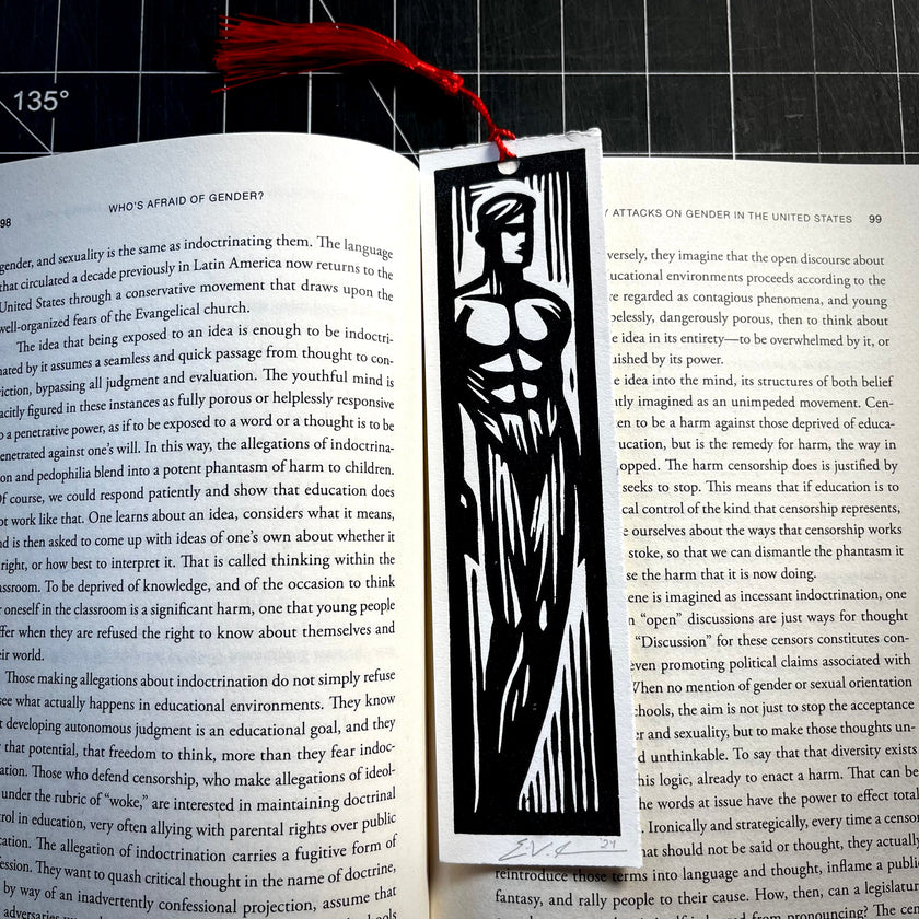 Good Boy Bookmark No. 3 | LINOCUT PRINT