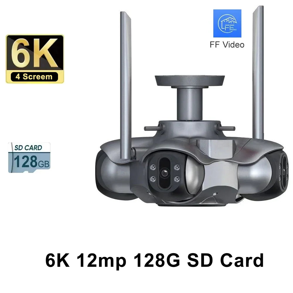 Auto Tracking Wireless Surveillance Cameras HD 4 Screens WiFi IP PTZ FFVideo