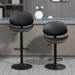 Alpine Modern Adjustable Counter/Bar Stools with Swivel Seat-Set of 2-Black