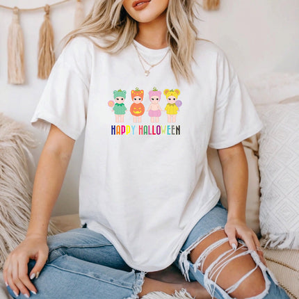 [Adult size] Halloween Sonny Angel T-Shirt – Cute Spooky Angel Graphic Tee, Unisex 100% Cotton